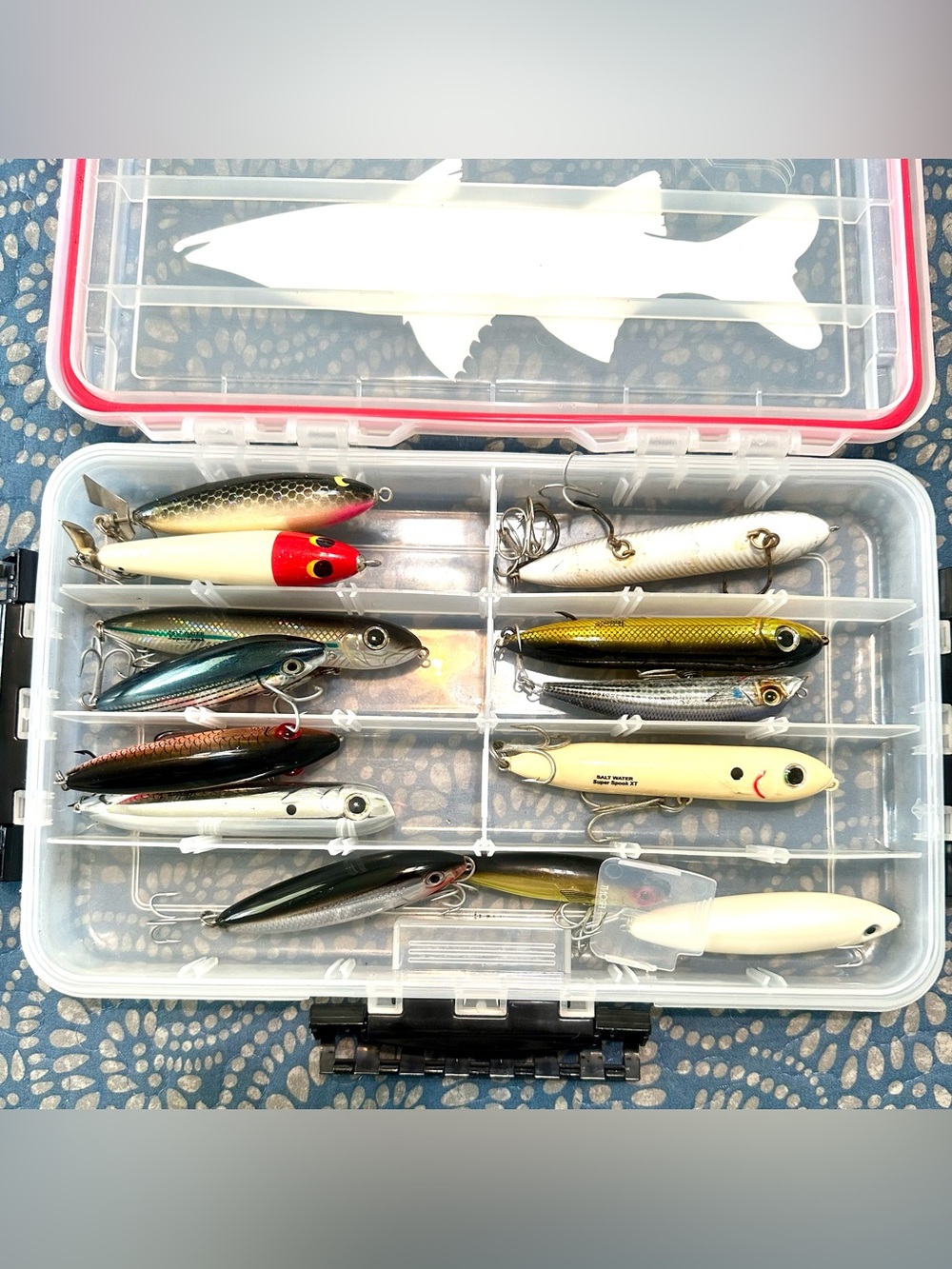 Professional Topwater Fishing Lure Starter Bundle with Plano Box